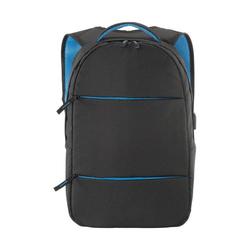 600D polyester PC backpack. Main laptop pocket and 3 front pockets. Breathable material 600D polyester PC backpack. Main laptop pocket and 3 front pockets. Breathable material