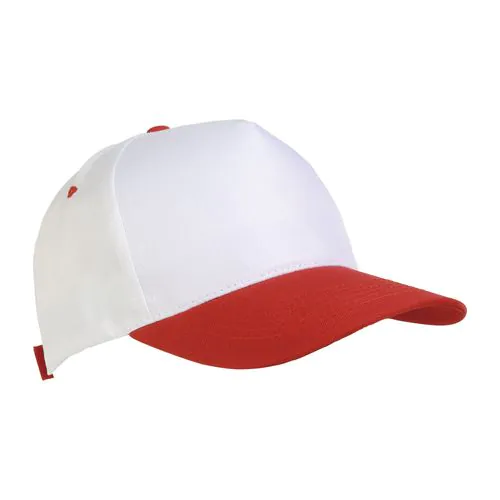 Polyester 5-panel cap with adjustable velcro strap