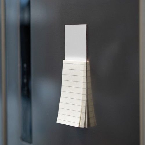 Fridge magnet with sticky notes