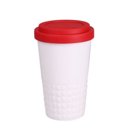 Beker Freedom Excellence Classic 280ml wit/rood Beker Freedom Excellence Classic 280ml wit/rood