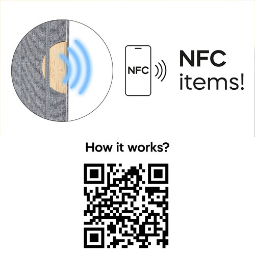 BLOCCO IN CARTONE RICICLATO E BAMBÙ CON TAG NFC (144 bytes)
