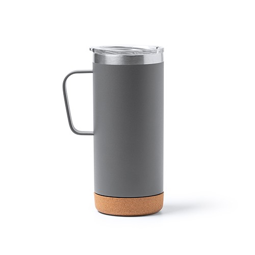 Double-walled thermal mug with a cork base Hilde Double-walled thermal mug with a cork base Hilde
