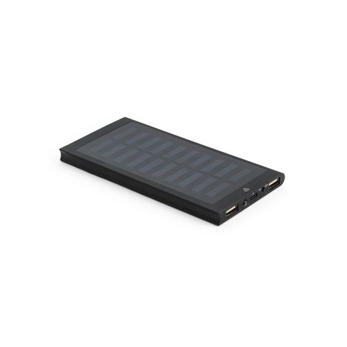 CLERK. 8.000 mAh power bank with solar panel in 100% recycled aluminium CLERK. 8.000 mAh power bank with solar panel in 100% recycled aluminium
