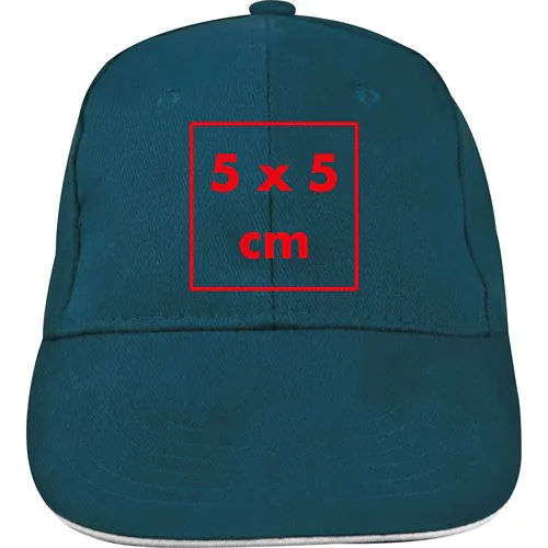 6-panel sandwich baseball cap