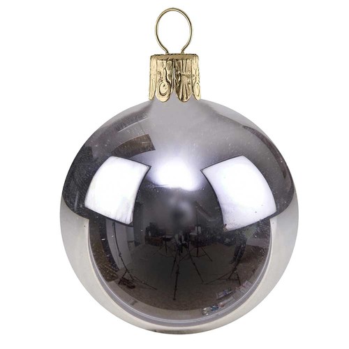 Traditional glass ball - shine-silver #103 Traditional glass ball - shine-silver #103