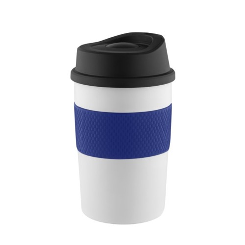 Metmaxx® "CremaCoffeeHouse" thermo mug white/ring blue Metmaxx® "CremaCoffeeHouse" thermo mug white/ring blue