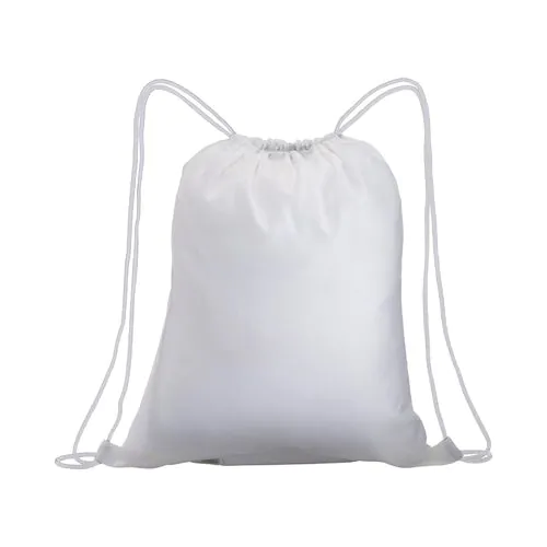 210T polyester backpack with drawstring closure