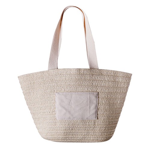 Beach bag made of paper, with cotton handles and a Lobelia Beach bag made of paper, with cotton handles and a Lobelia