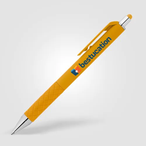 Penna a scatto Islander Bright Gel con gommino touch-screen Penna a scatto Islander Bright Gel con gommino touch-screen