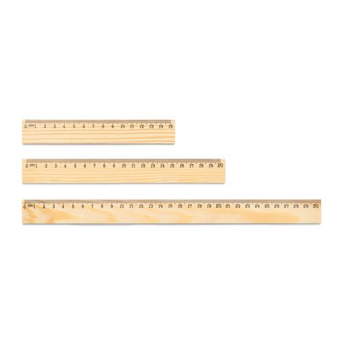 WESLEY 30. Pine wood ruler with 30 cm scale WESLEY 30. Pine wood ruler with 30 cm scale