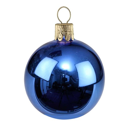 Traditional glass ball - shine-blue #833