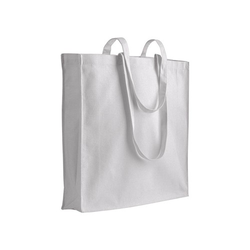 220 g/m2 cotton shopping bag, long handles and gusset, zip closure