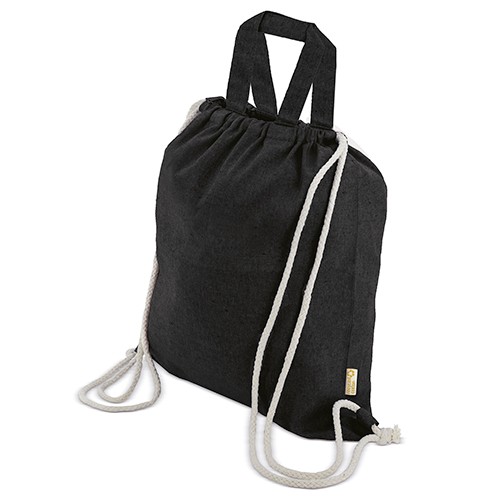 Shopping bag/drawstring backpack 150g/m2 Noir Shopping bag/drawstring backpack 150g/m2 Noir