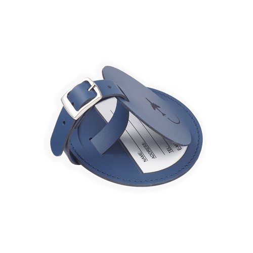 Etiquette de bagage ronde