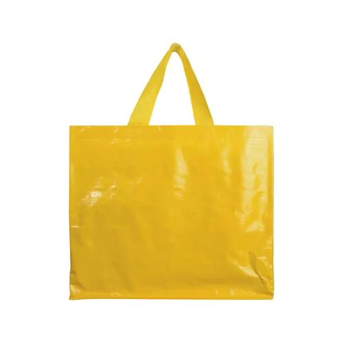 Bolsa de polipropileno laminado, asas cinta y fuelle Bolsa de polipropileno laminado, asas cinta y fuelle