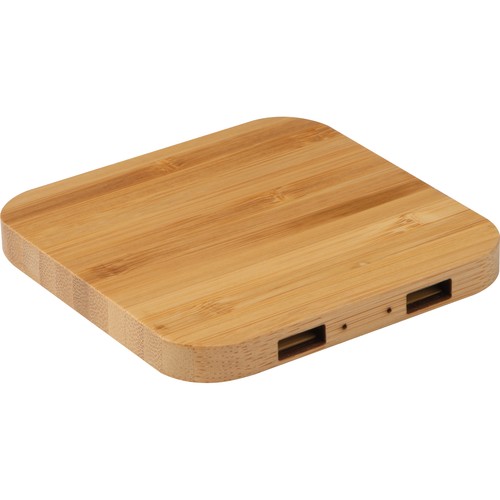 Bamboo Wireless Charger with 2 USB ports Bamboo Wireless Charger with 2 USB ports