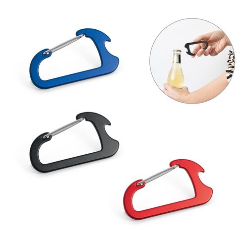 CLOSE. Carabiner with aluminium capsule opener CLOSE. Carabiner with aluminium capsule opener