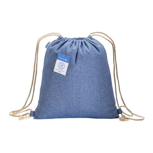 280 gr/m2 recycled cotton melange-effect backpack with drawstring choke closure attached 280 gr/m2 recycled cotton melange-effect backpack with drawstring choke closure attached