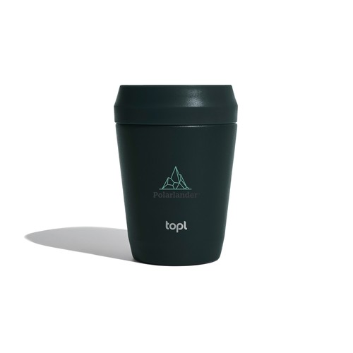 Topl Recycled Staal To Go beker gepatenteerd 360 Lid 235ml Topl Recycled Staal To Go beker gepatenteerd 360 Lid 235ml