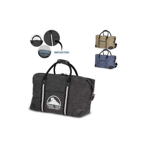 Bolsa de fin de semana de lona de algodón reciclado Harper Bolsa de fin de semana de lona de algodón reciclado Harper