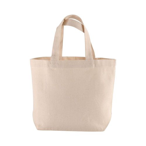 120 g/m2 cotton shopping bag, short handles and bottom gusset