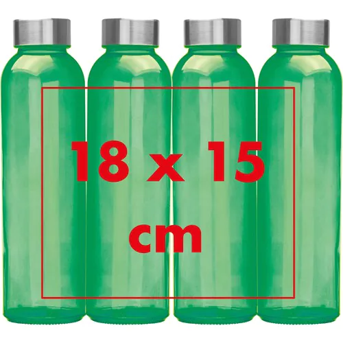 Transparent drinking bottle with grey lid Transparent drinking bottle with grey lid