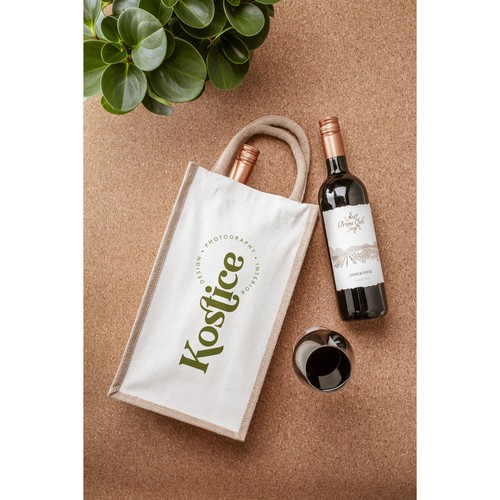 Jute Canvas Double Wine Bag Jute Canvas Double Wine Bag