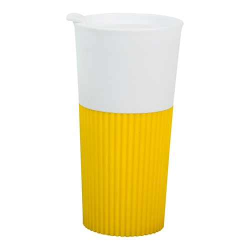 Bicchiere con coperchio apribile. 450ml Trou