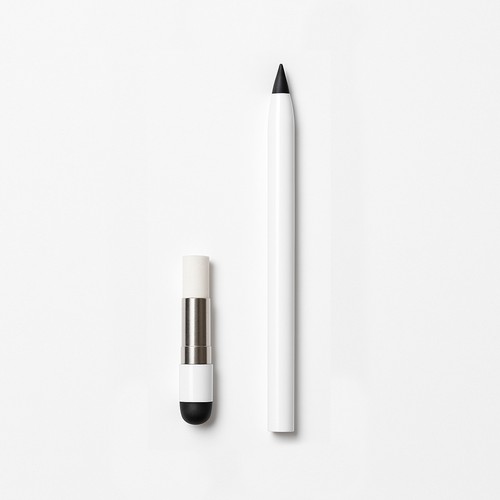 Matita a lunga durata cancellabile in alluminio, con gommino per touch screen e gomma