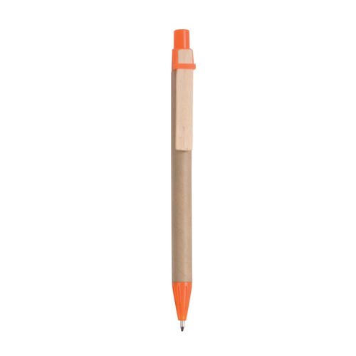 Penna a scatto, in cartoncino, con clip in legno Penna a scatto, in cartoncino, con clip in legno