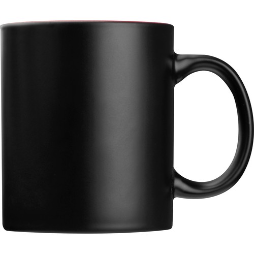 Zwarte beker met gekleurde binnenkant