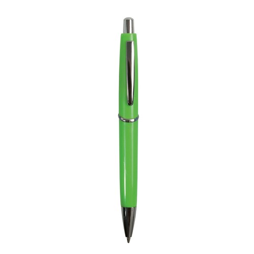 ABS plastic snap pen with coloured barrel and metal clip, jumbo refill