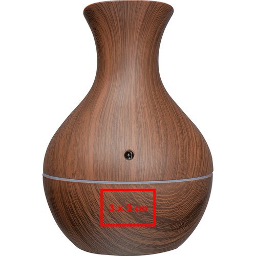 Humidifier with dark wood look