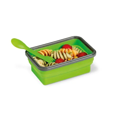 SAFFRON. Lunch Box. Wysuwane hermetyczne pudełko wykonane z silikonu i PP 640 mL