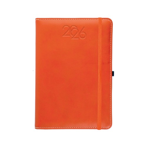 Agenda journalier 2026, couverture rigide en PU thermocollé avec piqûres sur les bords Agenda journalier 2026, couverture rigide en PU thermocollé avec piqûres sur les bords