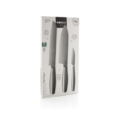 BOSKA Kitchen Knives Copenhagen, set of 3 BOSKA Kitchen Knives Copenhagen, set of 3