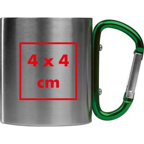 Taza de metal con mosquetón Taza de metal con mosquetón