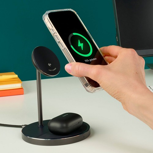 Chargeur sans fil magnétique 2 en 1 15W Hama