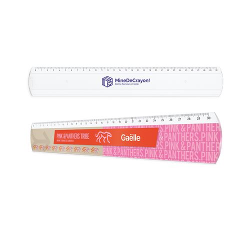 30CM TRANSPARENT PLASTIC RULER (SAN)