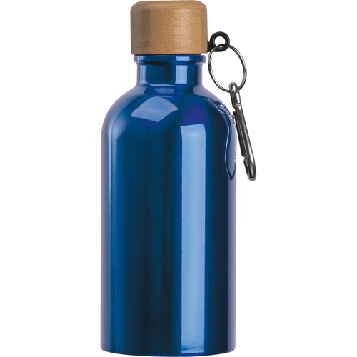 Drinkfles van rvs met karabijnhaak, 400 ml