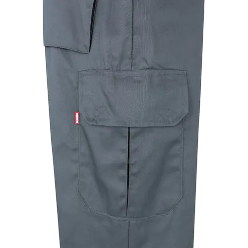 VL ATHENA. Pantalon bicolore en sergé (210g/m²), doublé, multi-poches, en coton (20%) et polyester (80%)