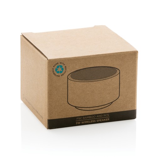 Altavoz inalámbrico 3W bambú y RCS Altavoz inalámbrico 3W bambú y RCS