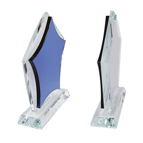 TROPHÉE EN VERRE ÉTOILE BLEUE TROPHÉE EN VERRE ÉTOILE BLEUE