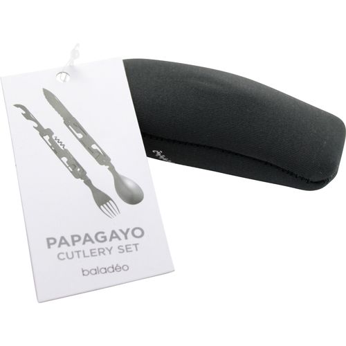 Cutlery set 'Papagayo', with neoprene pouch
