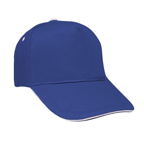 CASQUETTE 5 PANNEAUX SANDWICH EN 100% COTON