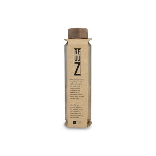 Bouteille d'eau en verre recyclé InSideOut ReuuZ avec bouchon en bois 650 ml Bouteille d'eau en verre recyclé InSideOut ReuuZ avec bouchon en bois 650 ml
