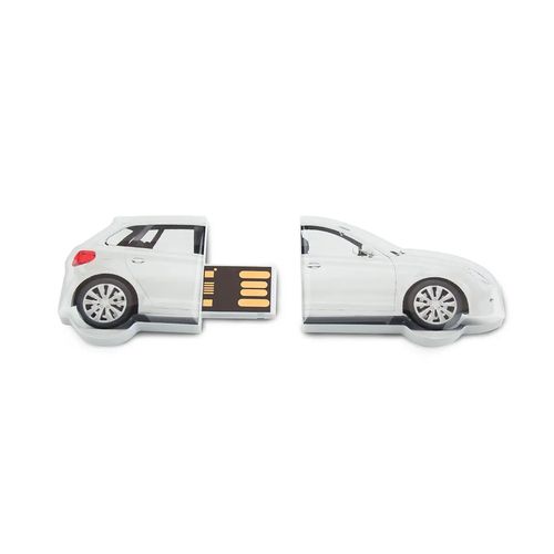 USB Stick Shape Include (Blanc, 128 Go 2.0, Pas de téléversement de données, Doming in full color shape include cap)