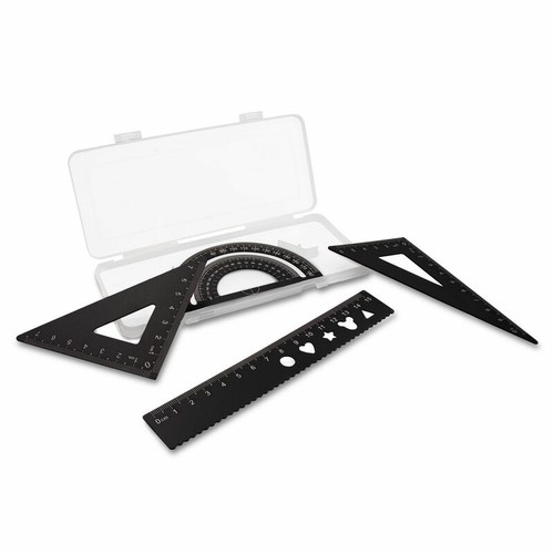 School set, ruler, 2 set squares and protractor | Kaulana