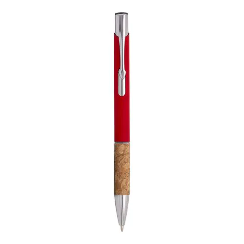 Rubberized alluminium snap pen, cork grip and chrome-plated details Rubberized alluminium snap pen, cork grip and chrome-plated details