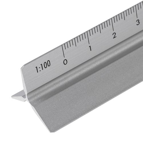 Aluminium 30 cm triangle-shaped ruler Tavi